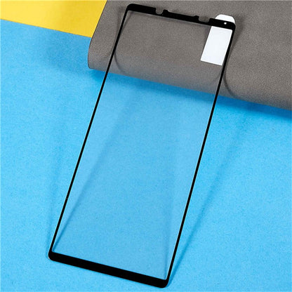 For Sony Xperia 5 V Full Coverage Tempered Glass Film Full Glue Black Edge Silk Printing Clear Screen Protector