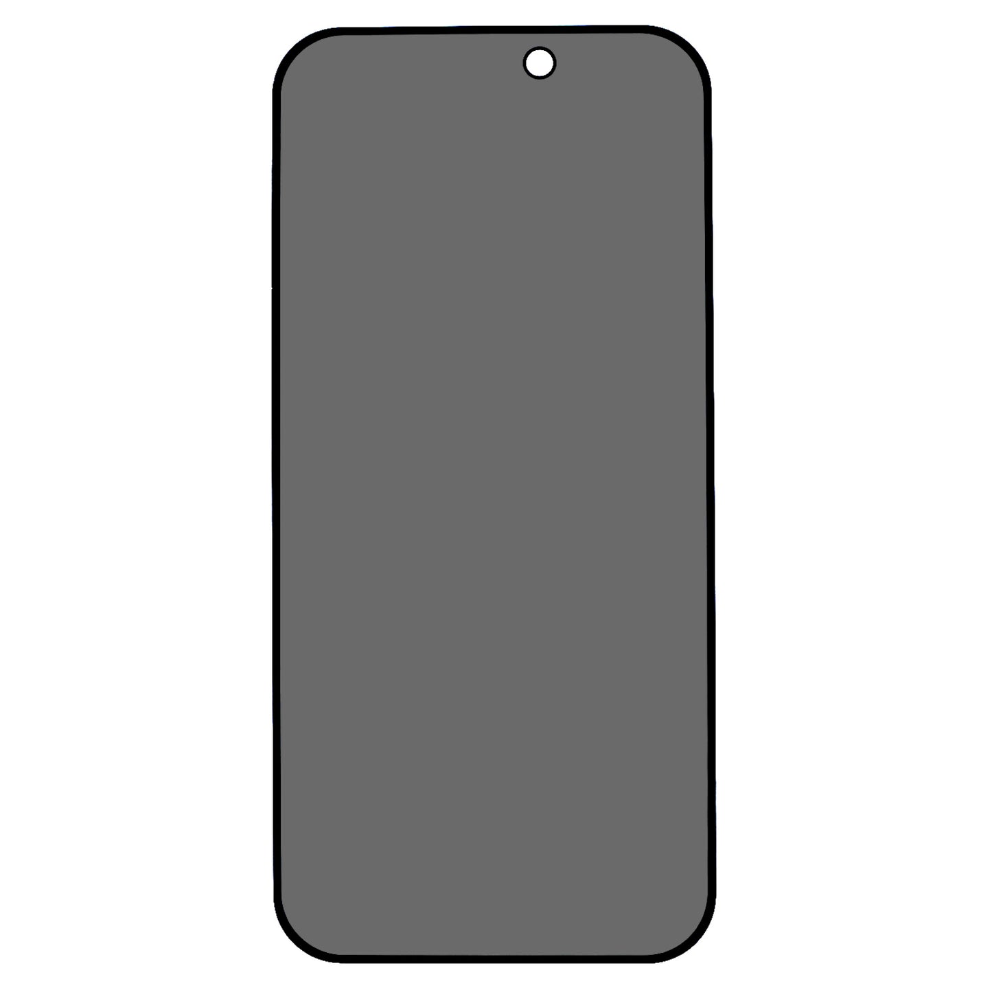 For iPhone 15 Pro Full Cover Matte Screen Protector 180-degree Anti-spy Tempered Glass Film with Anti-dust Net
