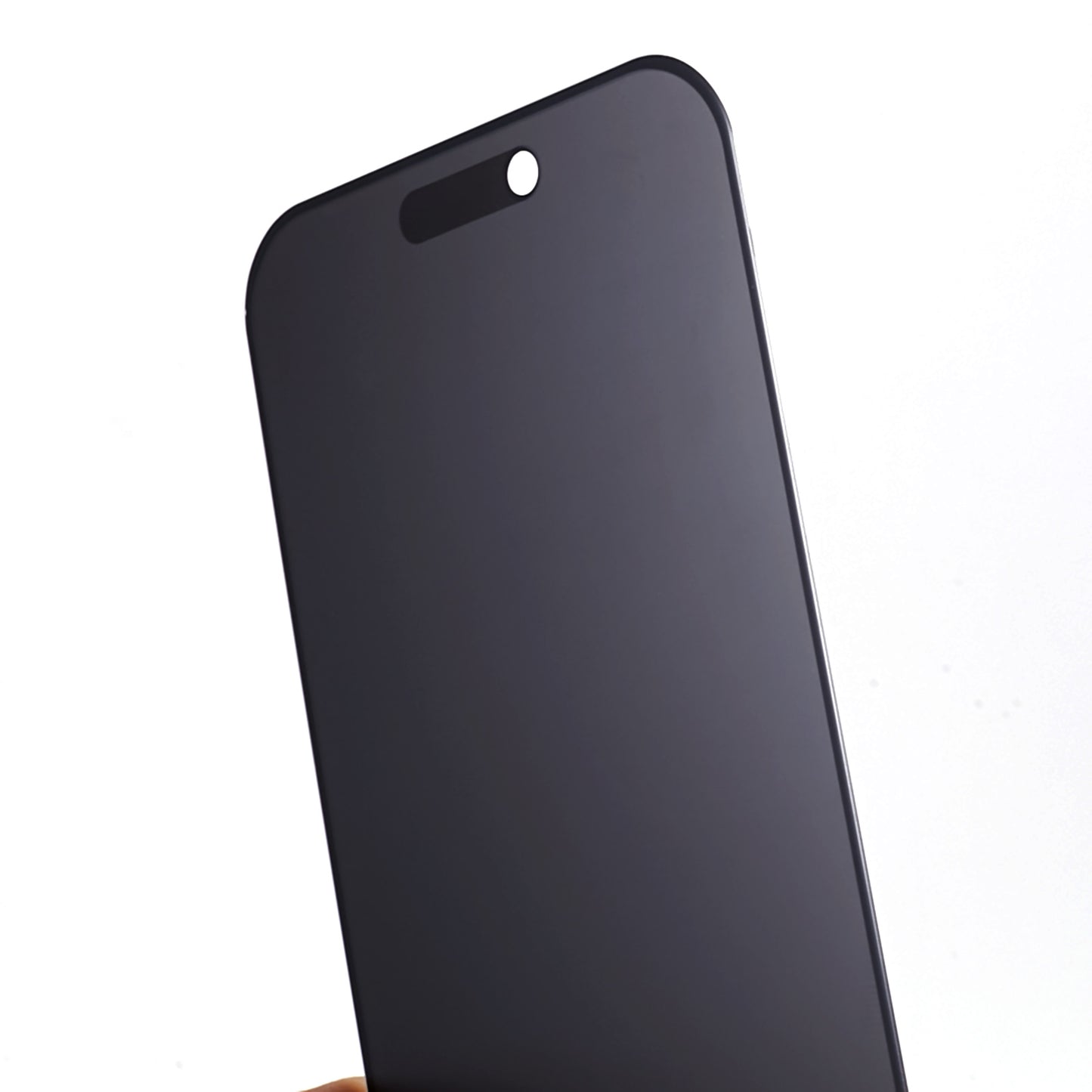 2Pcs for iPhone 15 Pro Full Cover Screen Protector 180-degree Anti-spy Matte Tempered Glass Film with Anti-dust Net