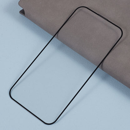 For iPhone 15 Pro Max Silk Print Tempered Glass Film Full Glue 9D Anti-explosion Full Screen Protector