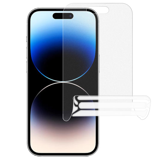 For iPhone 15 / 15 Pro Matte Phone Full Screen Protector Anti-fingerprint Anti-glare Soft TPU Screen Film