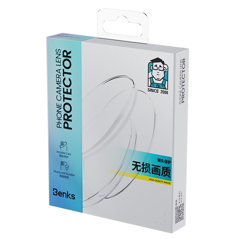 BENKS For iPhone 15 Pro / 15 Pro Max Camera Lens Protector High Aluminium-silicon Glass Integrated Lens Film