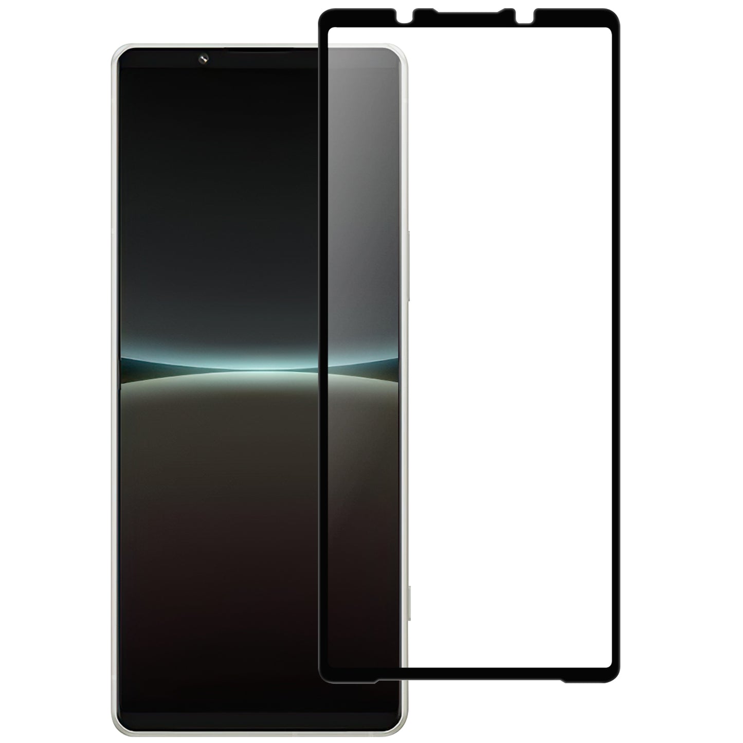 For Sony Xperia 5 V Black Edge Full Glue AGC Glass Screen Covering Film Clear Cell Phone Screen Protector
