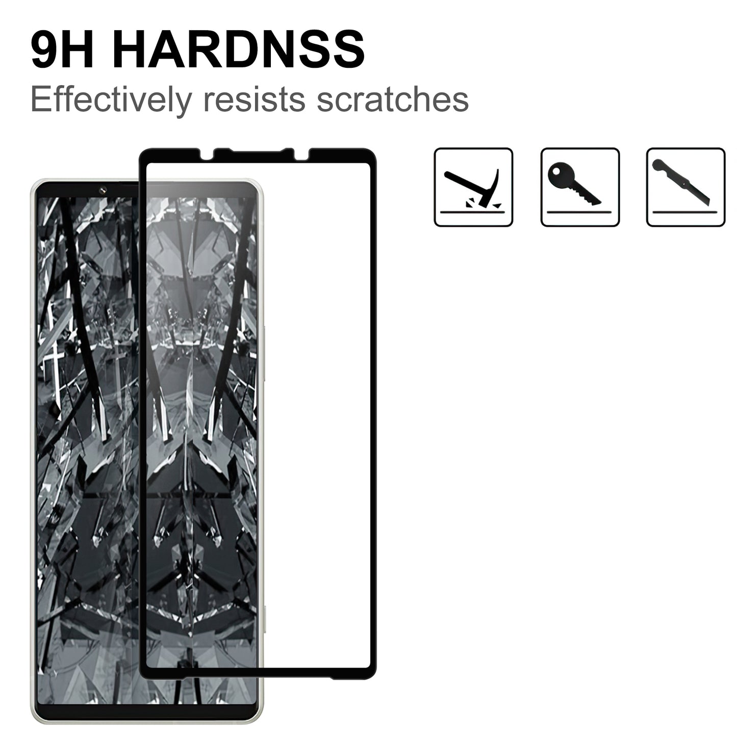 For Sony Xperia 5 V Black Edge Full Glue AGC Glass Screen Covering Film Clear Cell Phone Screen Protector