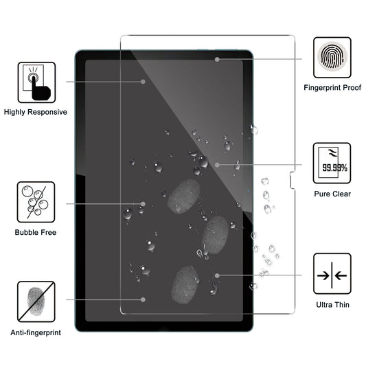 For Blackview Tab 11 Screen Protector Full Coverage Arc Edge HD Clear Tempered Glass Film