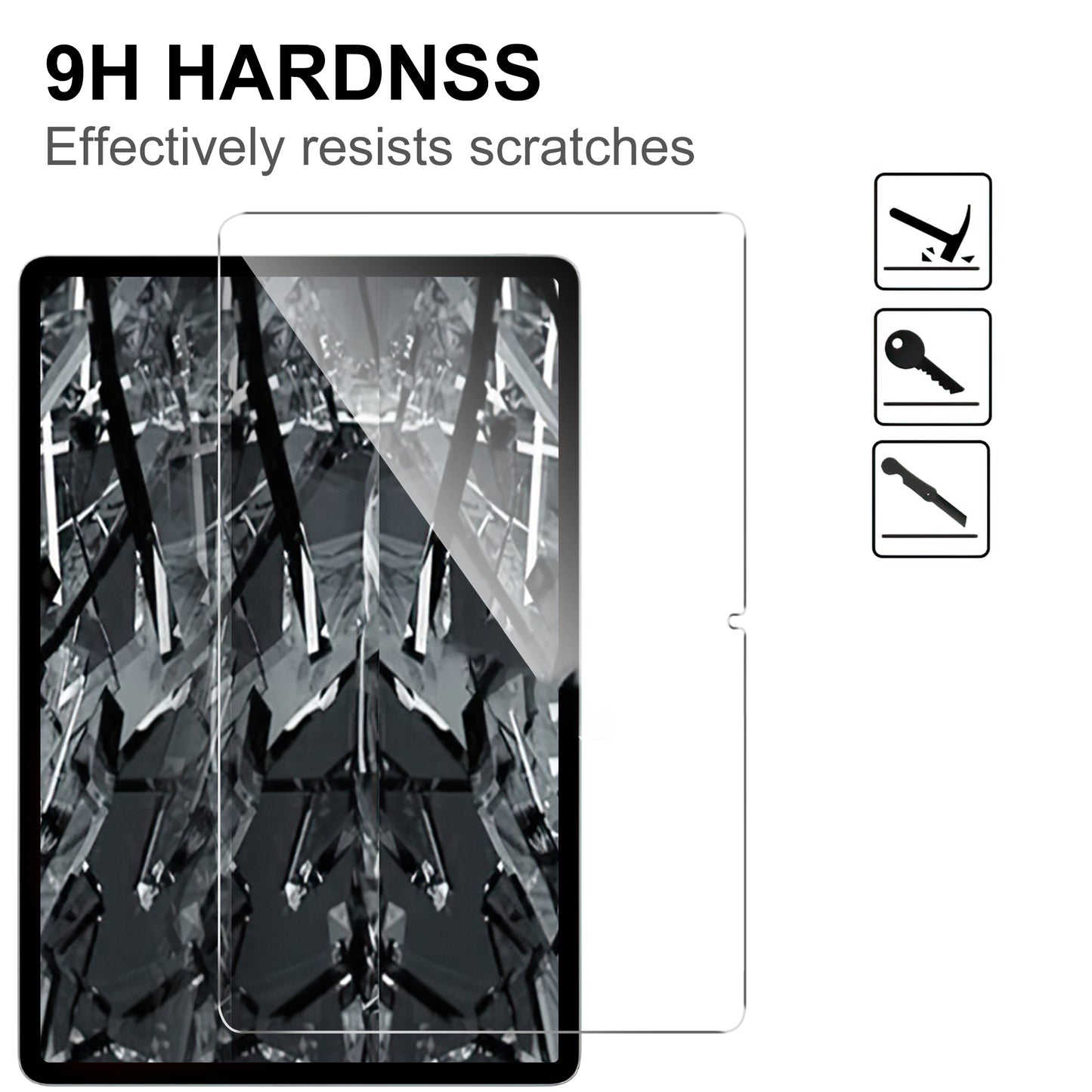 For vivo Pad Air Tempered Glass Tablet Screen Protector 2.5D Straight Edge Anti-scratch Screen Film