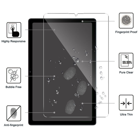 For Samsung Galaxy Tab A9 Tempered Glass Film Anti-Scratch Arc Edge Clear Full Screen Protector