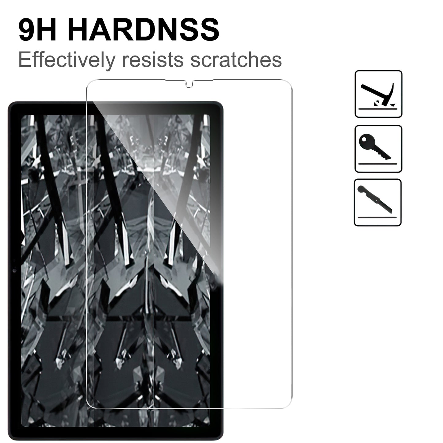 For Samsung Galaxy Tab A9 Tempered Glass Film Anti-Scratch Arc Edge Clear Full Screen Protector