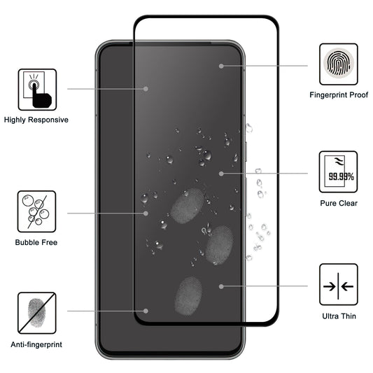 For Google Pixel 8 Clear Cell Phone Screen Protector Black Edge Full Glue AGC Glass Screen Covering Film