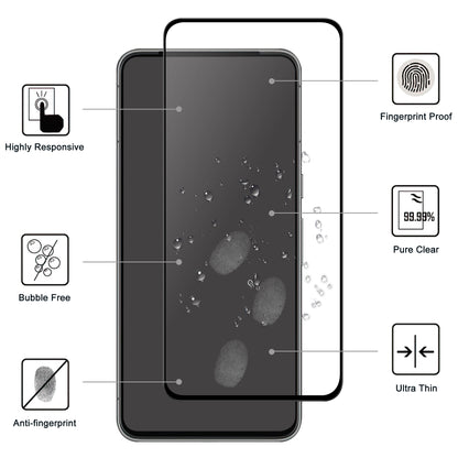 For Google Pixel 8 Pro Black Edge AGC Glass Screen Covering Film Cell Phone Screen Protector (Full Glue)