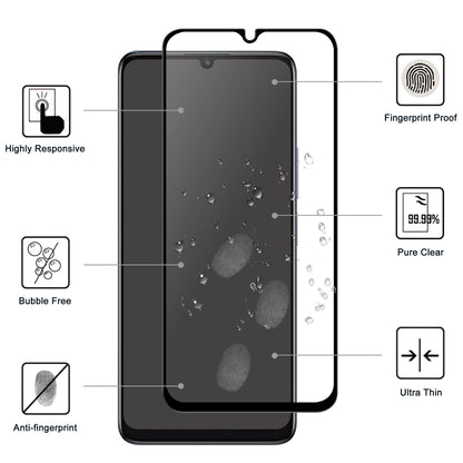 For TCL 40 SE Cell Phone Screen Protector Black Edge Full Glue Clear AGC Glass Screen Covering Film