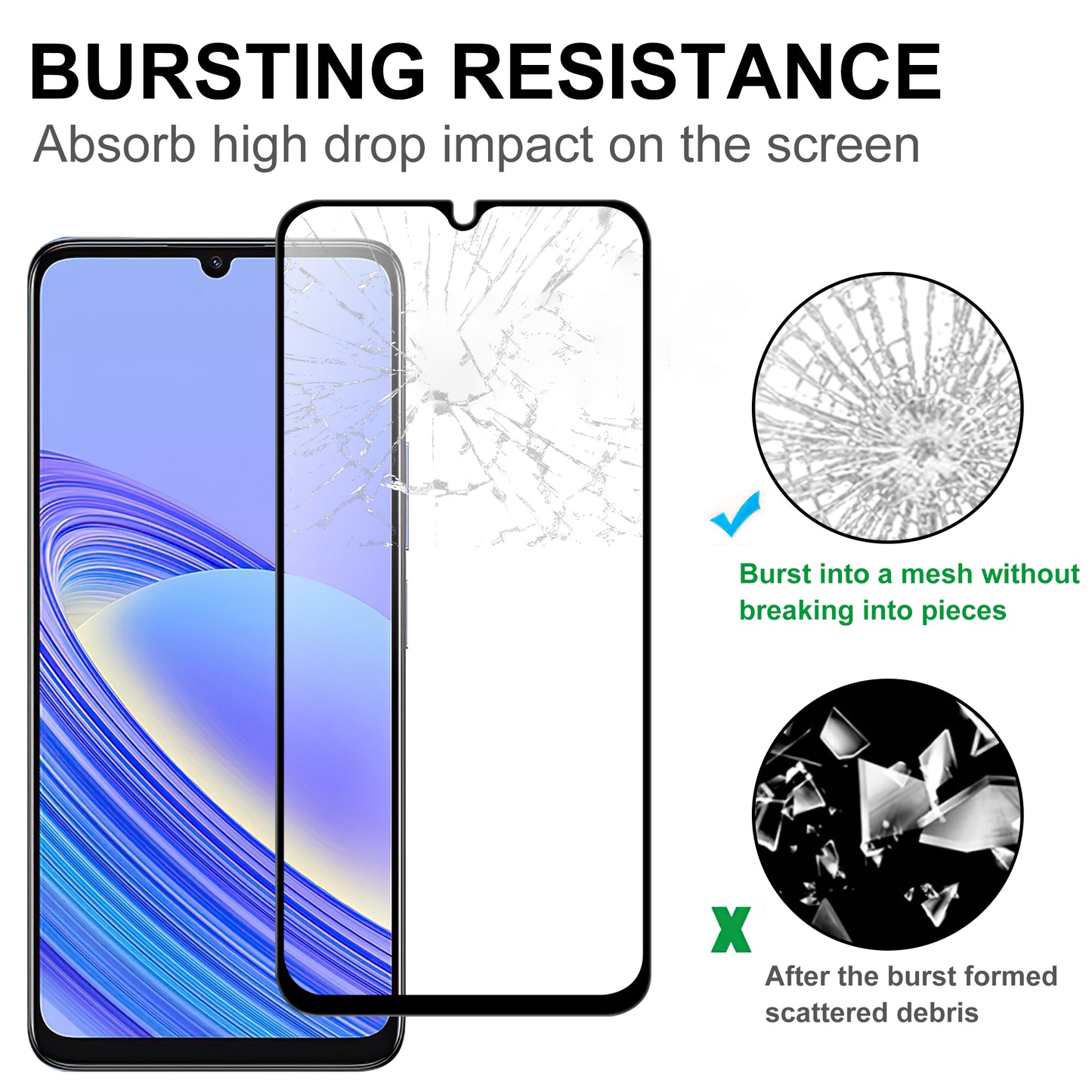 For TCL 40 SE Cell Phone Screen Protector Black Edge Full Glue Clear AGC Glass Screen Covering Film
