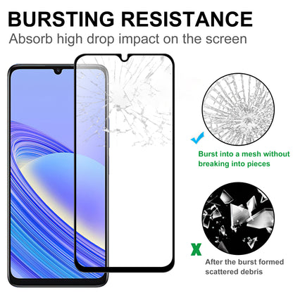 For TCL 40 SE Cell Phone Screen Protector Black Edge Full Glue Clear AGC Glass Screen Covering Film