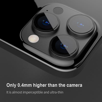 NILLKIN For iPhone 15 Pro / 15 Pro Max Aluminum Frame+Tempered Glass Camera Lens Protector Cell Phone Ultra Clear Lens Film