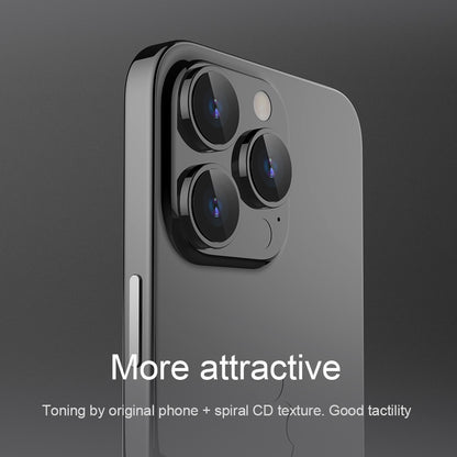 NILLKIN For iPhone 15 Pro / 15 Pro Max Aluminum Frame+Tempered Glass Camera Lens Protector Cell Phone Ultra Clear Lens Film