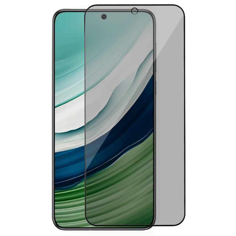 For Huawei Mate 60 Anti-spy Phone Full Screen Protector Silk Printing Black Edge Full Glue Tempered Glass Film
