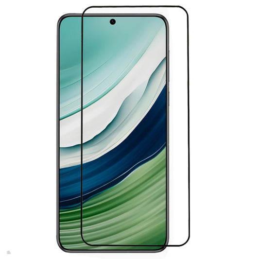 For Huawei Mate 60 Silk Printing Phone Full Screen Protector Full Glue Black Edge Tempered Glass Film