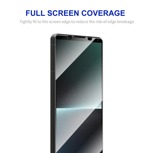 ENKAY HAT PRINCE 9H 2.5D Screen Protector for Sony Xperia 1 V Silk Print High Aluminium-silicon Glass Screen Film