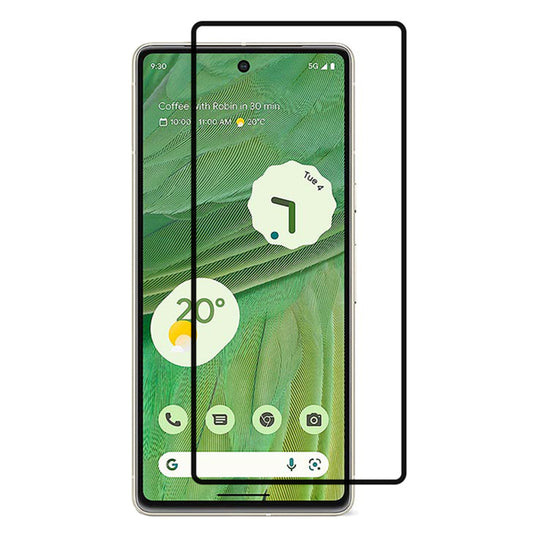 Screen Protector for Google Pixel 8 , Full Cover Black Edge Silk Printing Dispensing Glue HD Clear Tempered Glass Film