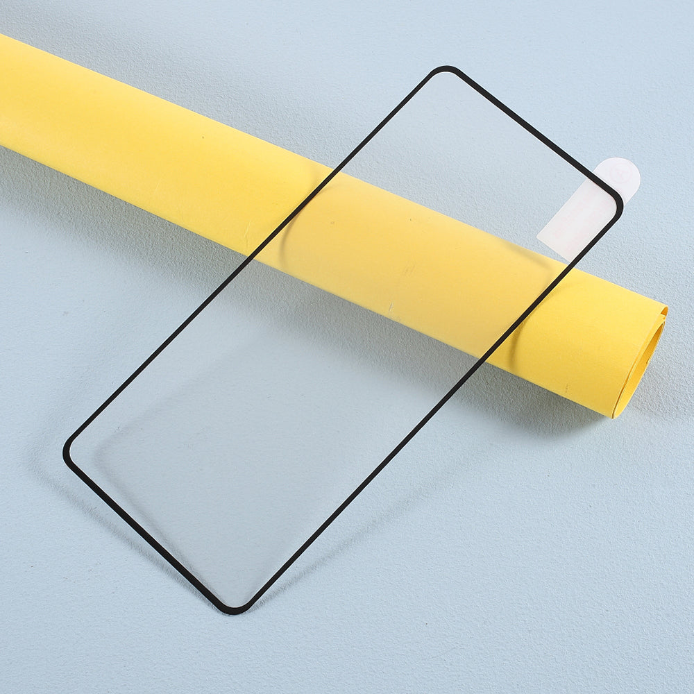 For Realme GT5 5G Silk Printing Complete Cover Screen Protector Full Glue Black Edge Tempered Glass Film