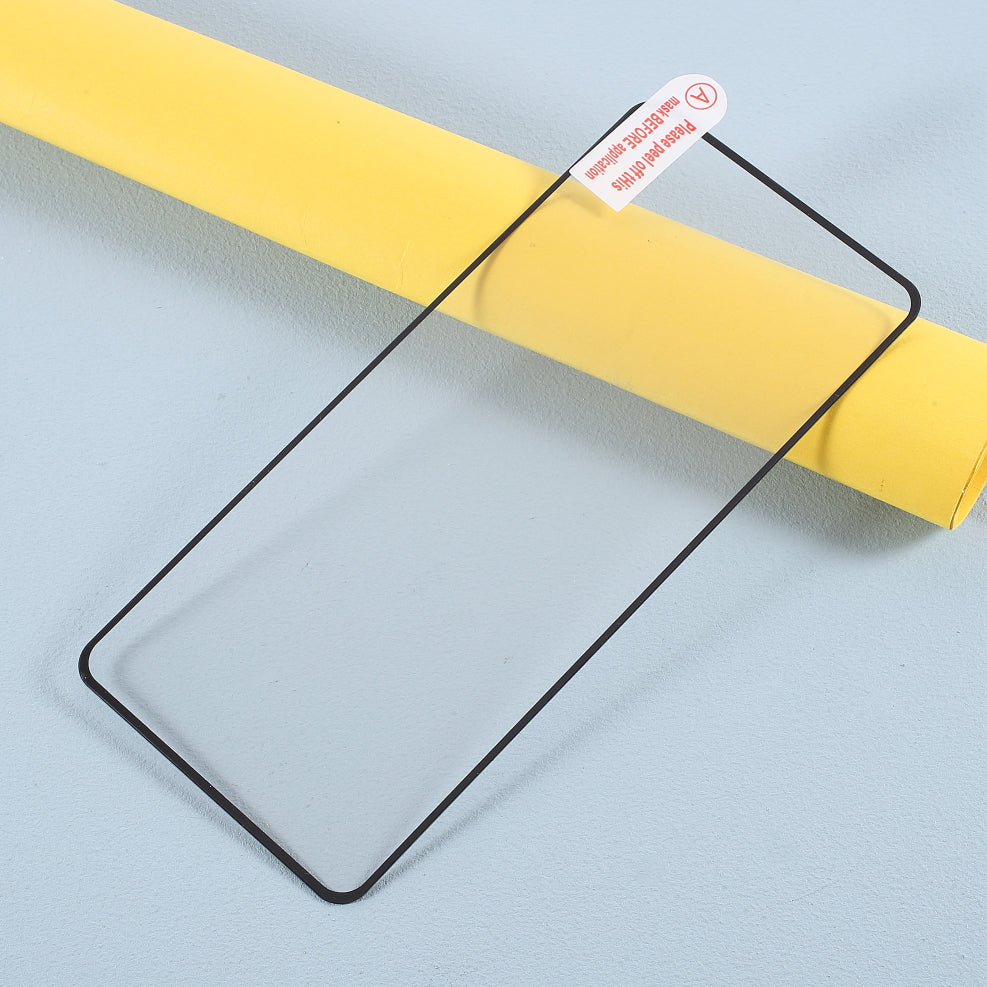 For Realme GT5 5G Silk Printing Complete Cover Screen Protector Full Glue Black Edge Tempered Glass Film