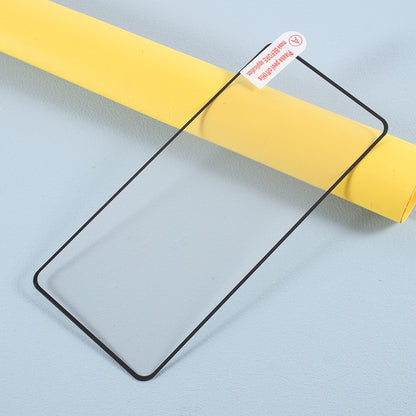 For Realme GT5 5G Silk Printing Complete Cover Screen Protector Full Glue Black Edge Tempered Glass Film