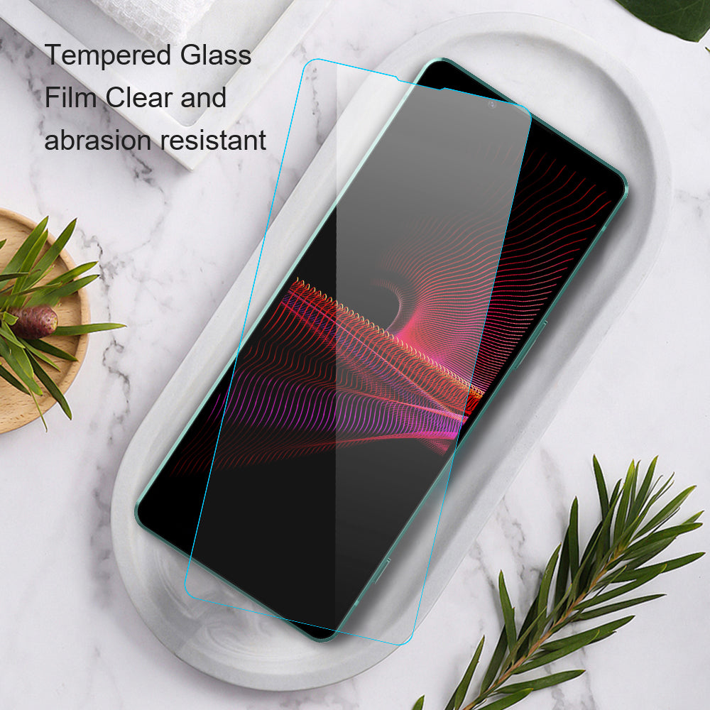 AMORUS For Sony Xperia 5 V High Aluminum-silicon Glass Screen Protector 2.5D Arc Edge 9H Hardness Anti-Scratch Film