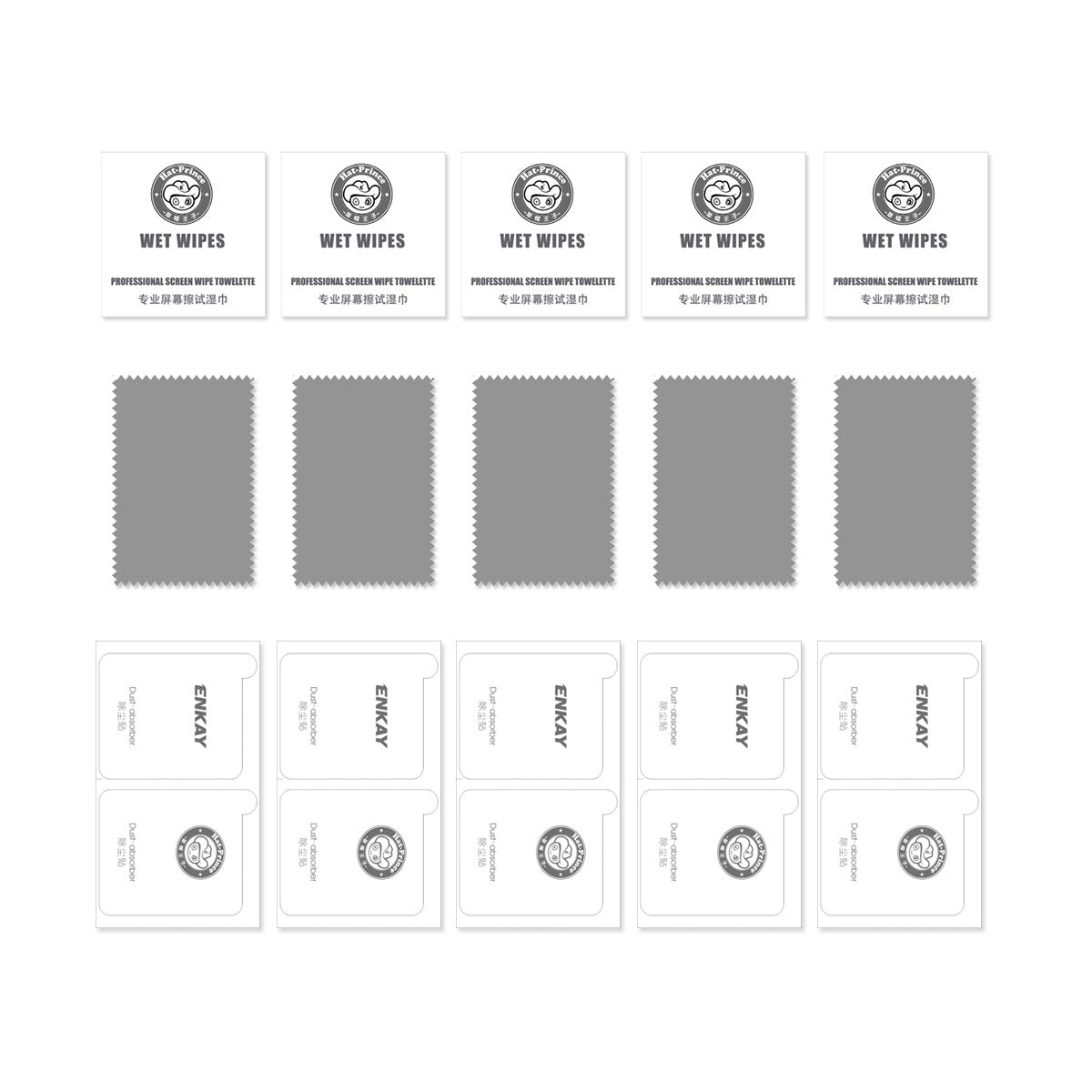 ENKAY HAT PRINCE 5Pcs for Sony Xperia 10 V High Aluminium-silicon Glass Film Clear 9H 2.5D Silk Printing Screen Protector