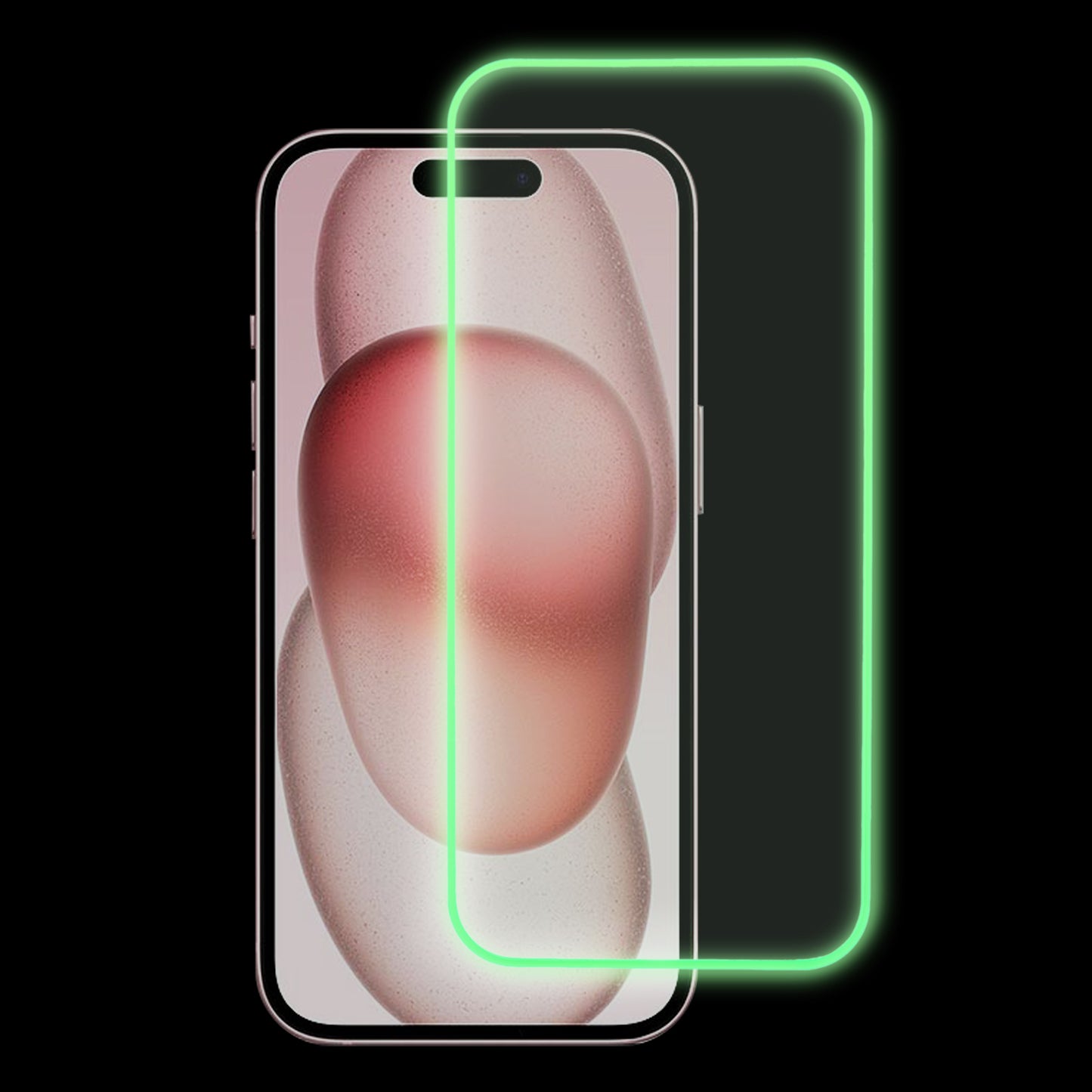 For iPhone 15 Plus Luminous Medium Alumina Glass Film Ultra Clear Full Glue Screen Protector