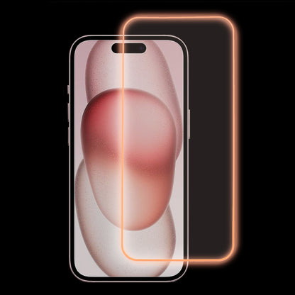 For iPhone 15 Plus Luminous Medium Alumina Glass Film Ultra Clear Full Glue Screen Protector