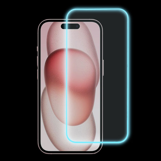 For iPhone 15 Pro Full Cover Luminous Medium Alumina Glass Film Noctilucent HD Full Glue Screen Protector