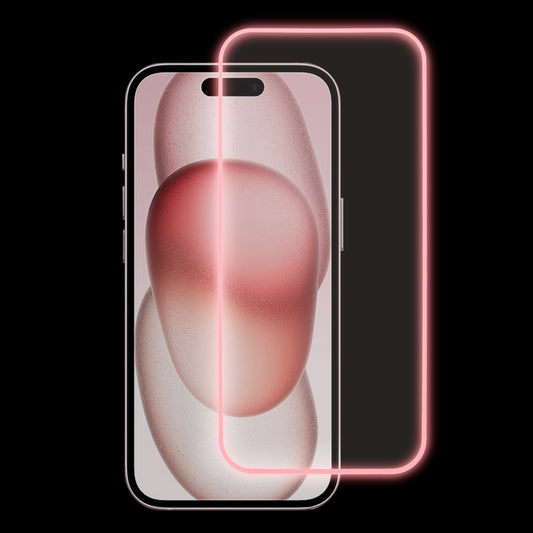 For iPhone 15 Pro Max Luminous HD Medium Alumina Glass Screen Protector Full Glue Anti-scratch Film