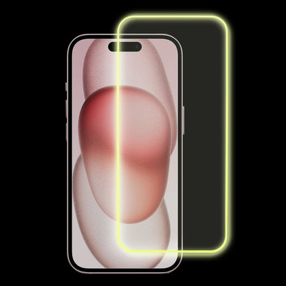 For iPhone 15 Pro Max Luminous HD Medium Alumina Glass Screen Protector Full Glue Anti-scratch Film