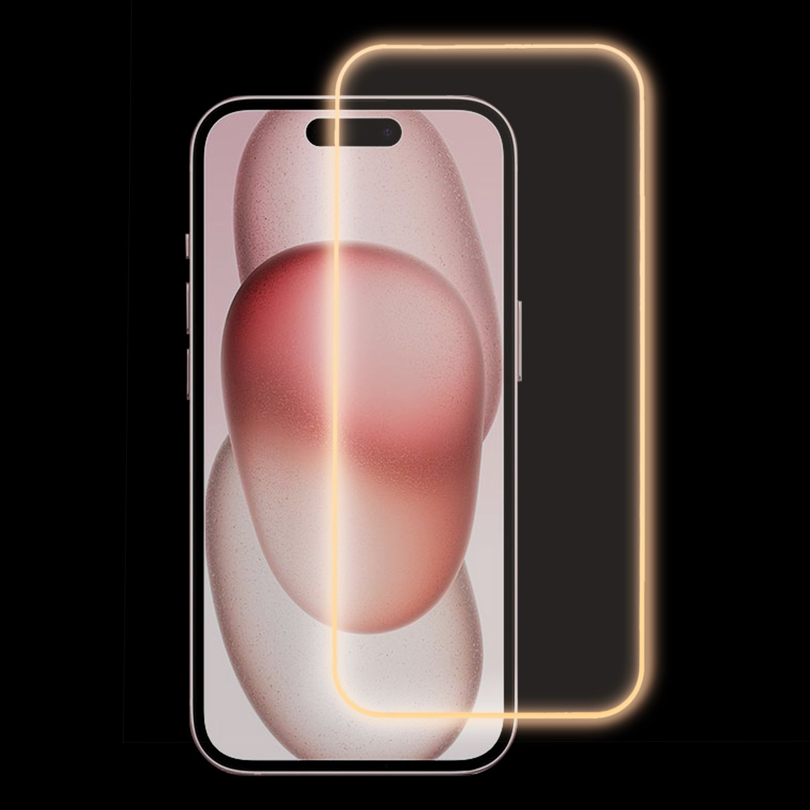 For iPhone 15 Pro Max Luminous HD Medium Alumina Glass Screen Protector Full Glue Anti-scratch Film