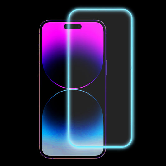 For iPhone 14 Pro Ultra Clear Medium Alumina Glass Film Luminescent Full Cover Screen Protector Full Glue