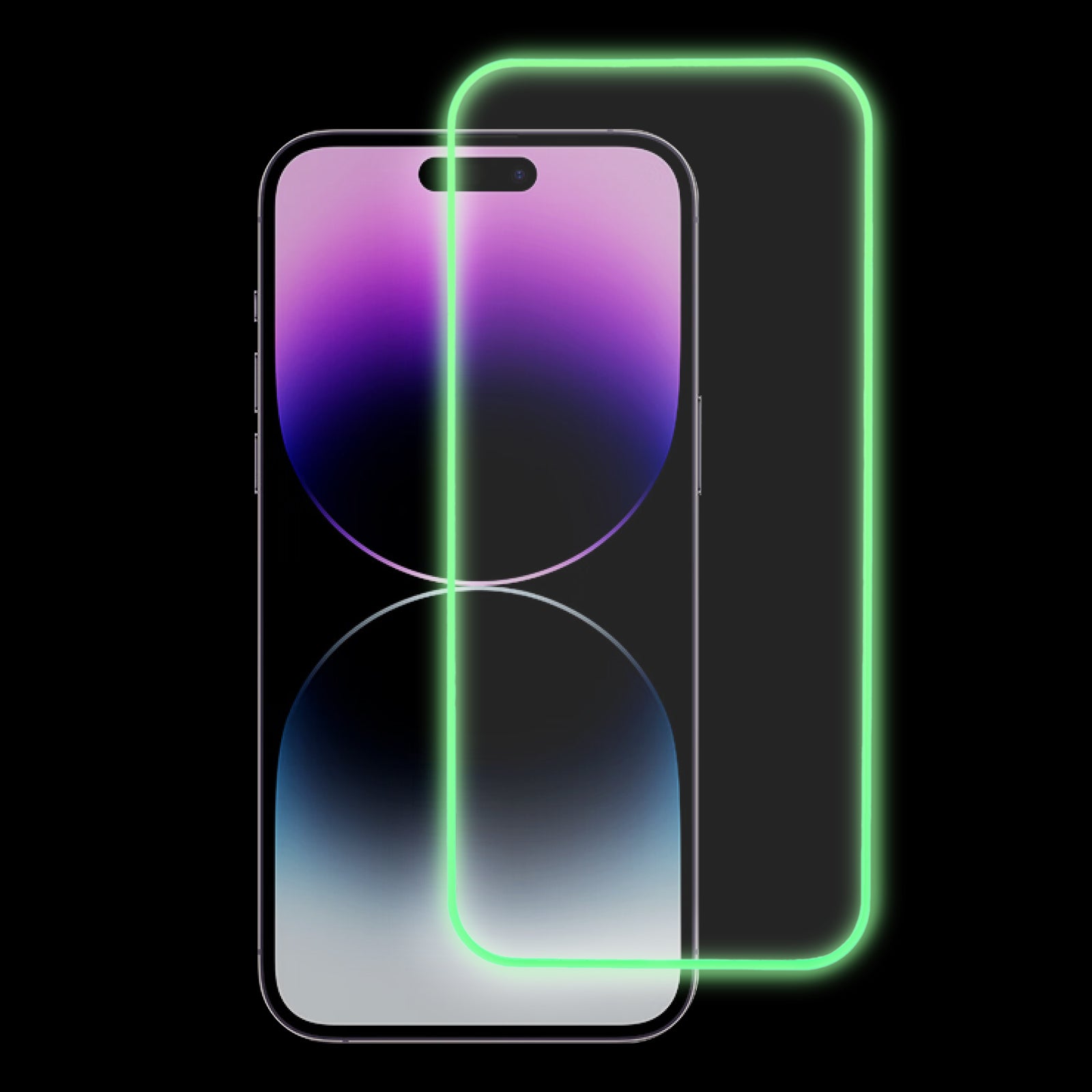 For iPhone 14 Pro Ultra Clear Medium Alumina Glass Film Luminescent Full Cover Screen Protector Full Glue