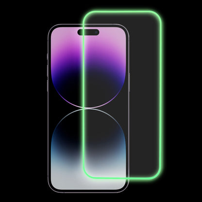 For iPhone 14 Pro Ultra Clear Medium Alumina Glass Film Luminescent Full Cover Screen Protector Full Glue