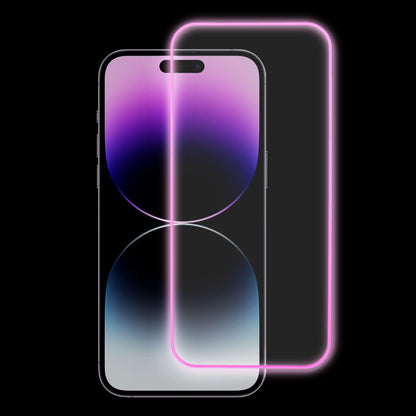 For iPhone 14 Pro Ultra Clear Medium Alumina Glass Film Luminescent Full Cover Screen Protector Full Glue