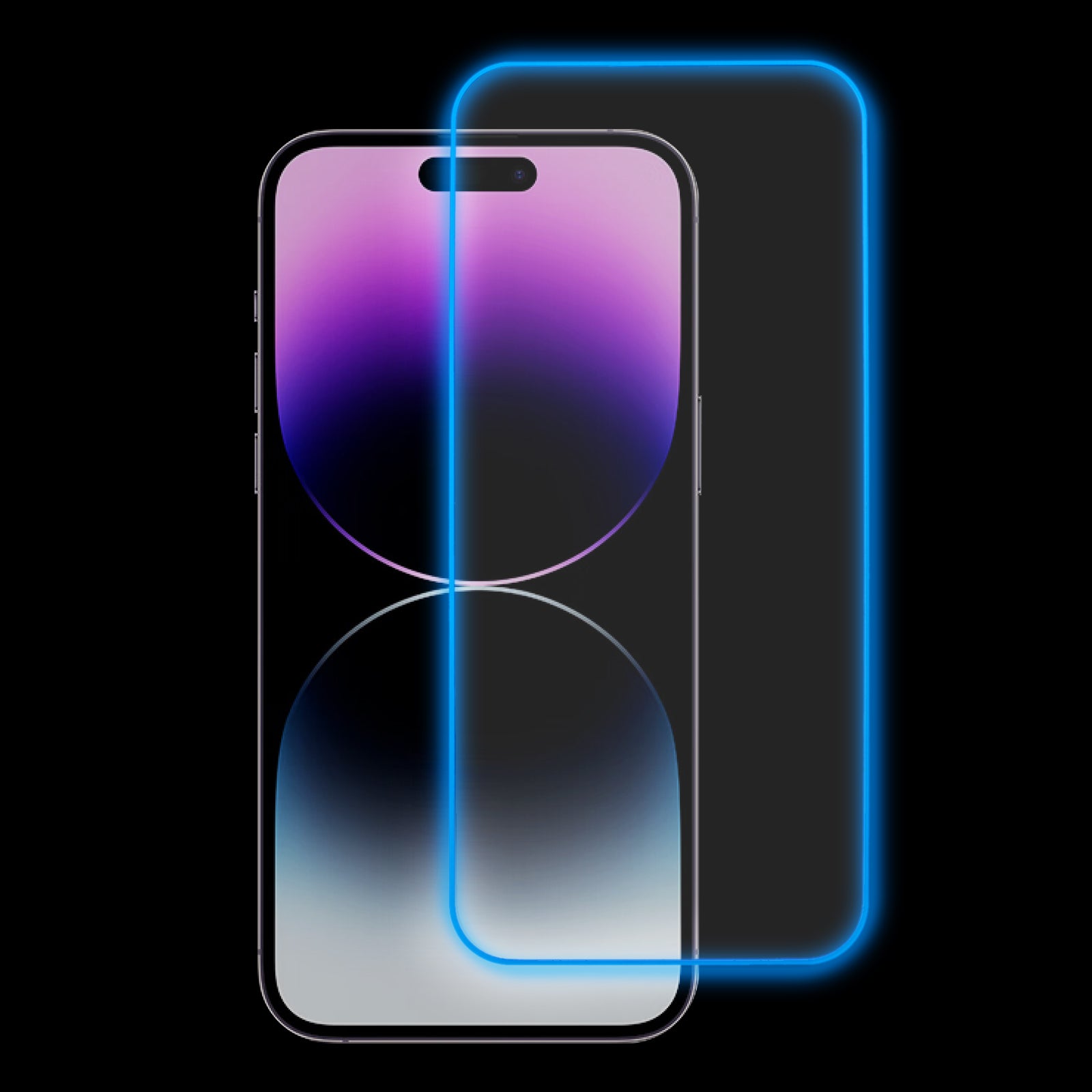 For iPhone 14 Pro Ultra Clear Medium Alumina Glass Film Luminescent Full Cover Screen Protector Full Glue