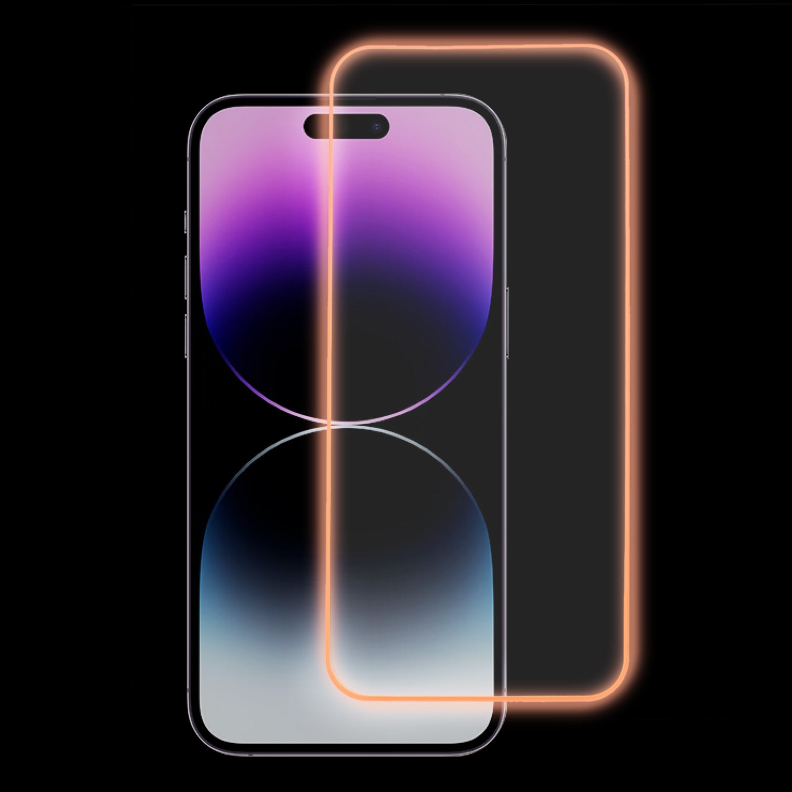 For iPhone 14 Pro Ultra Clear Medium Alumina Glass Film Luminescent Full Cover Screen Protector Full Glue