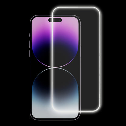For iPhone 14 Pro Ultra Clear Medium Alumina Glass Film Luminescent Full Cover Screen Protector Full Glue