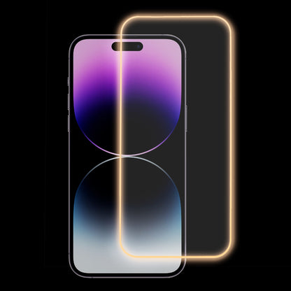 For iPhone 14 Pro Ultra Clear Medium Alumina Glass Film Luminescent Full Cover Screen Protector Full Glue