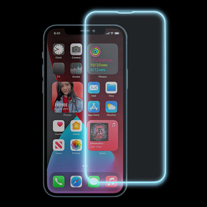 For iPhone 12  /  12 Pro HD Medium Alumina Glass Screen Film Noctilucent Luminous Full Glue HD Protective Film