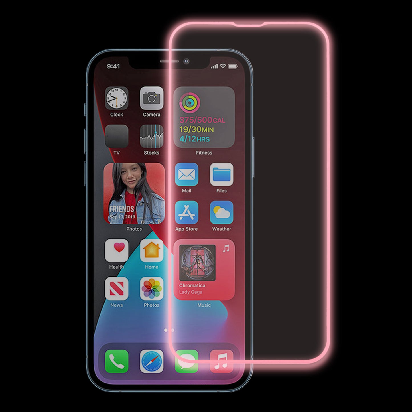 For iPhone 12  /  12 Pro HD Medium Alumina Glass Screen Film Noctilucent Luminous Full Glue HD Protective Film