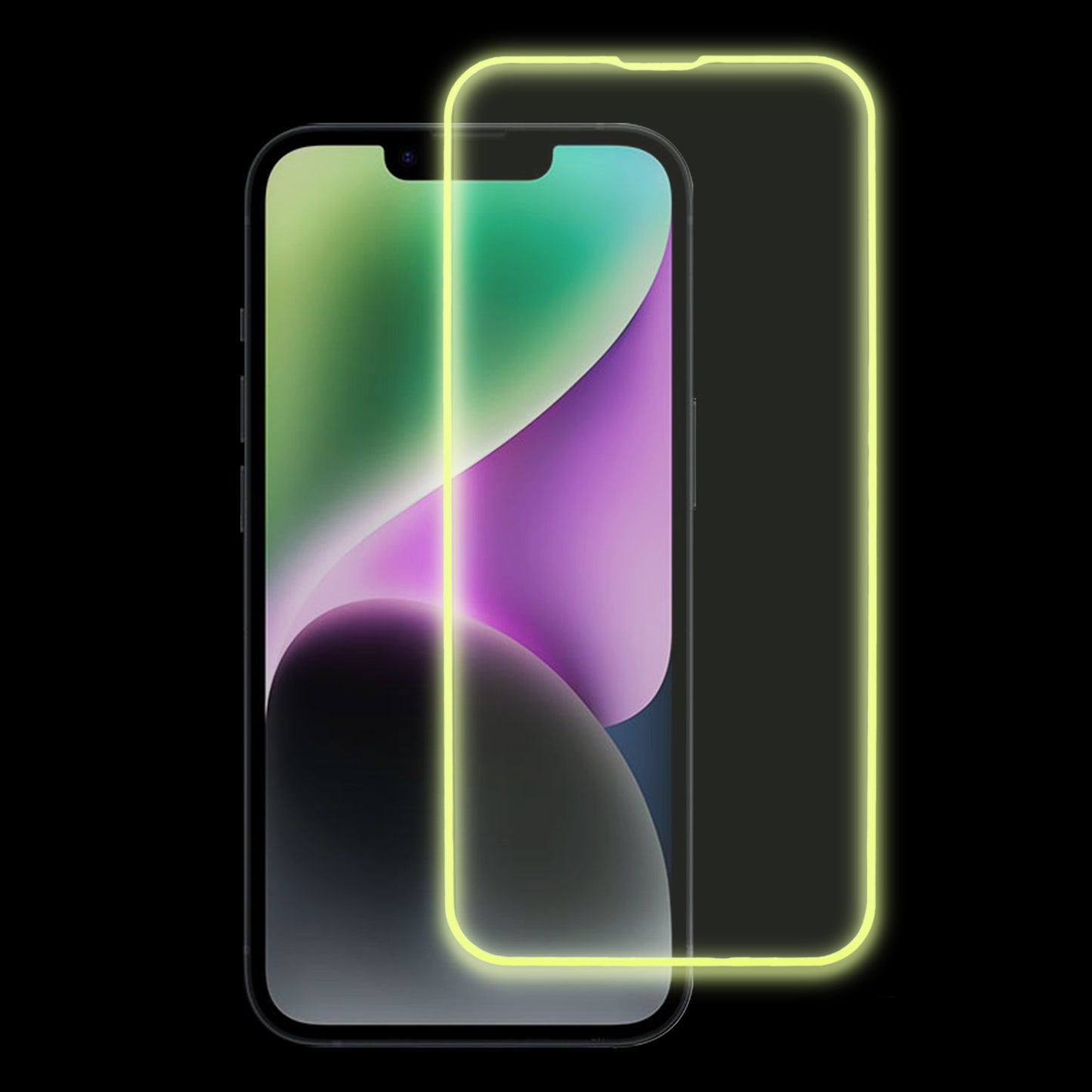 Screen Protector For iPhone 14 Luminous Edge Medium Alumina Tempered Glass Film