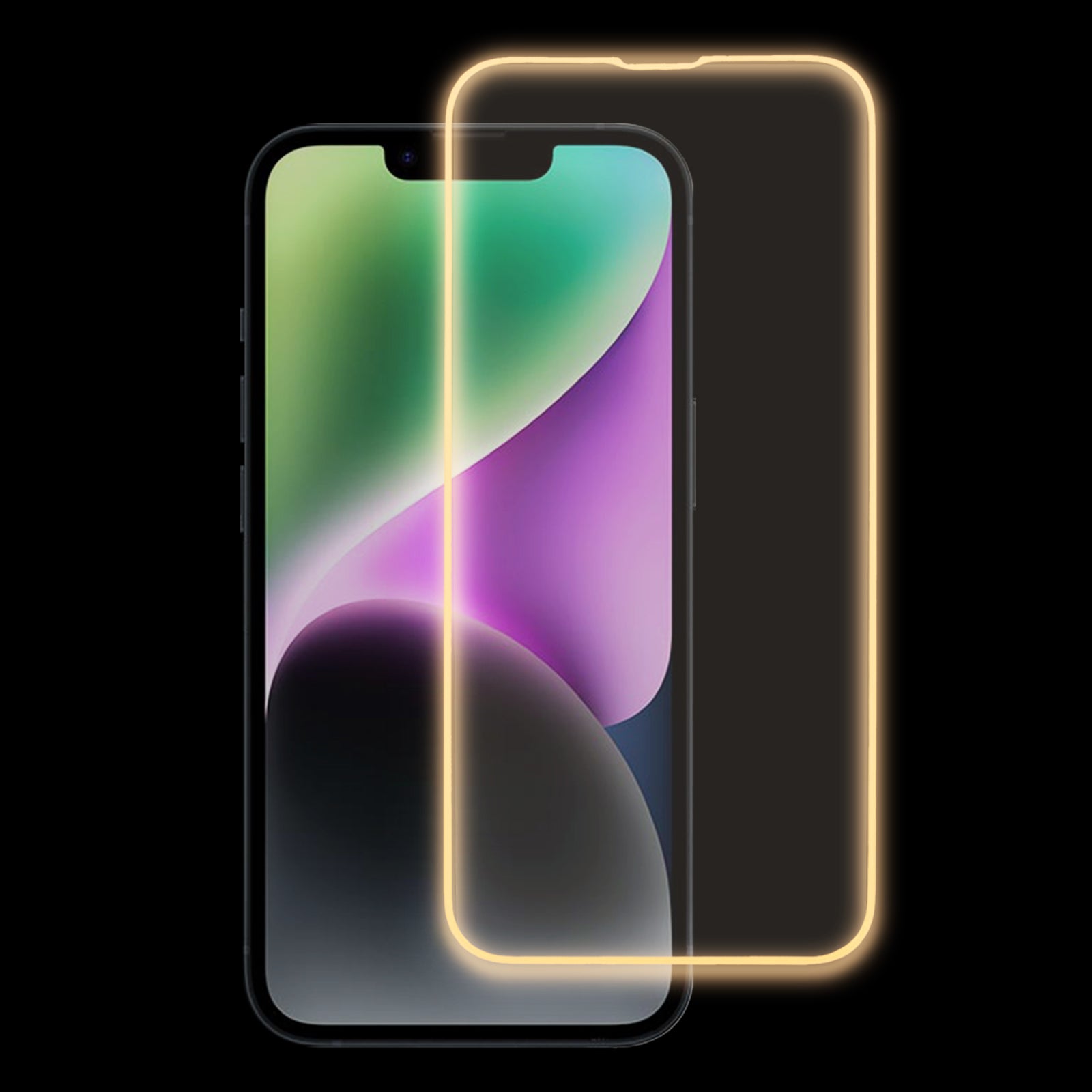 Screen Protector For iPhone 14 Luminous Edge Medium Alumina Tempered Glass Film