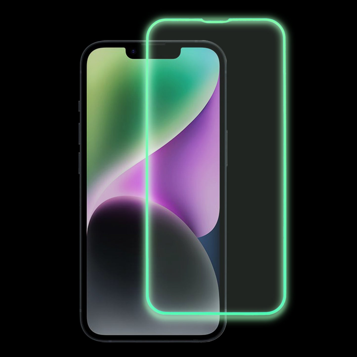 Screen Protector For iPhone 14 Luminous Edge Medium Alumina Tempered Glass Film