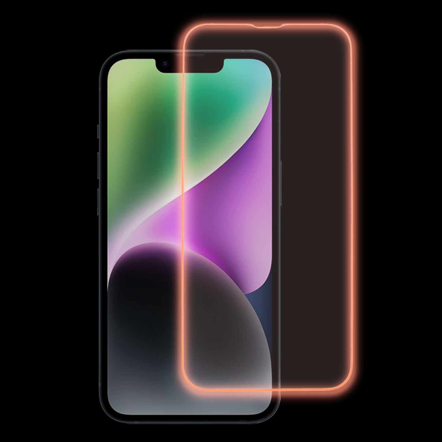 Screen Protector For iPhone 14 Luminous Edge Medium Alumina Tempered Glass Film