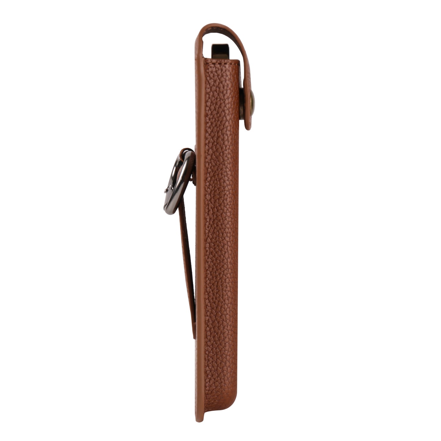 6.1-inch Universal Waist Phone Case Litchi Texture PU Leather Vertical Belt Holster Phone Pouch