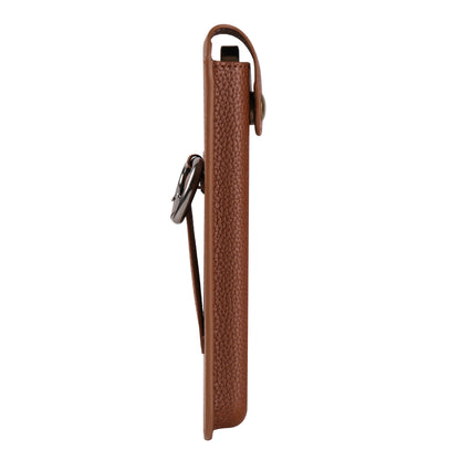 6.1-inch Universal Waist Phone Case Litchi Texture PU Leather Vertical Belt Holster Phone Pouch